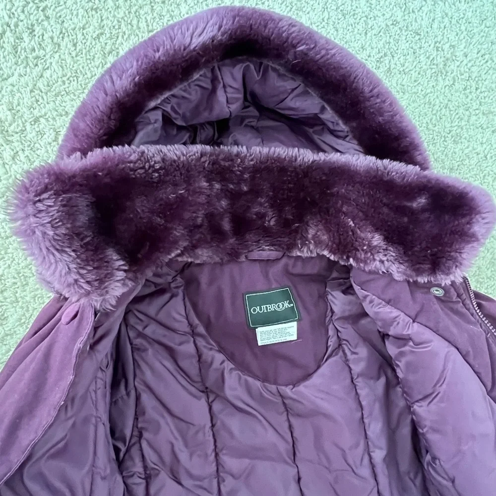 Kids Purple Fur-Lined Coat - Vintage Outbrook - medium